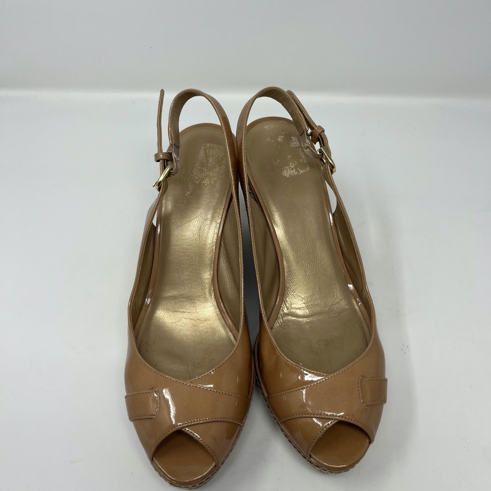 Stuart Weitzman Sling Back Open Toe Wedge Heels N… - image 2